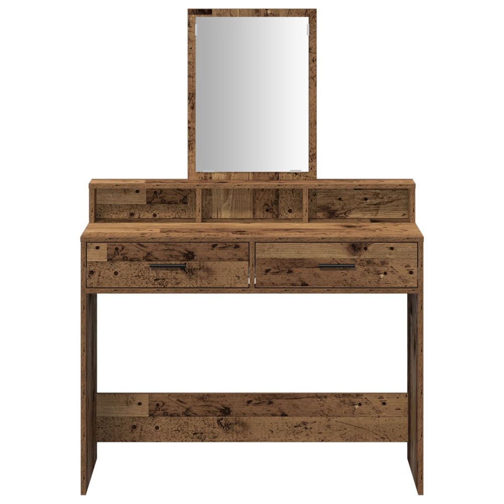Produktbild för Smyckebord Gammalt trä 100 x 41 x 140 cm Konstruerat trä