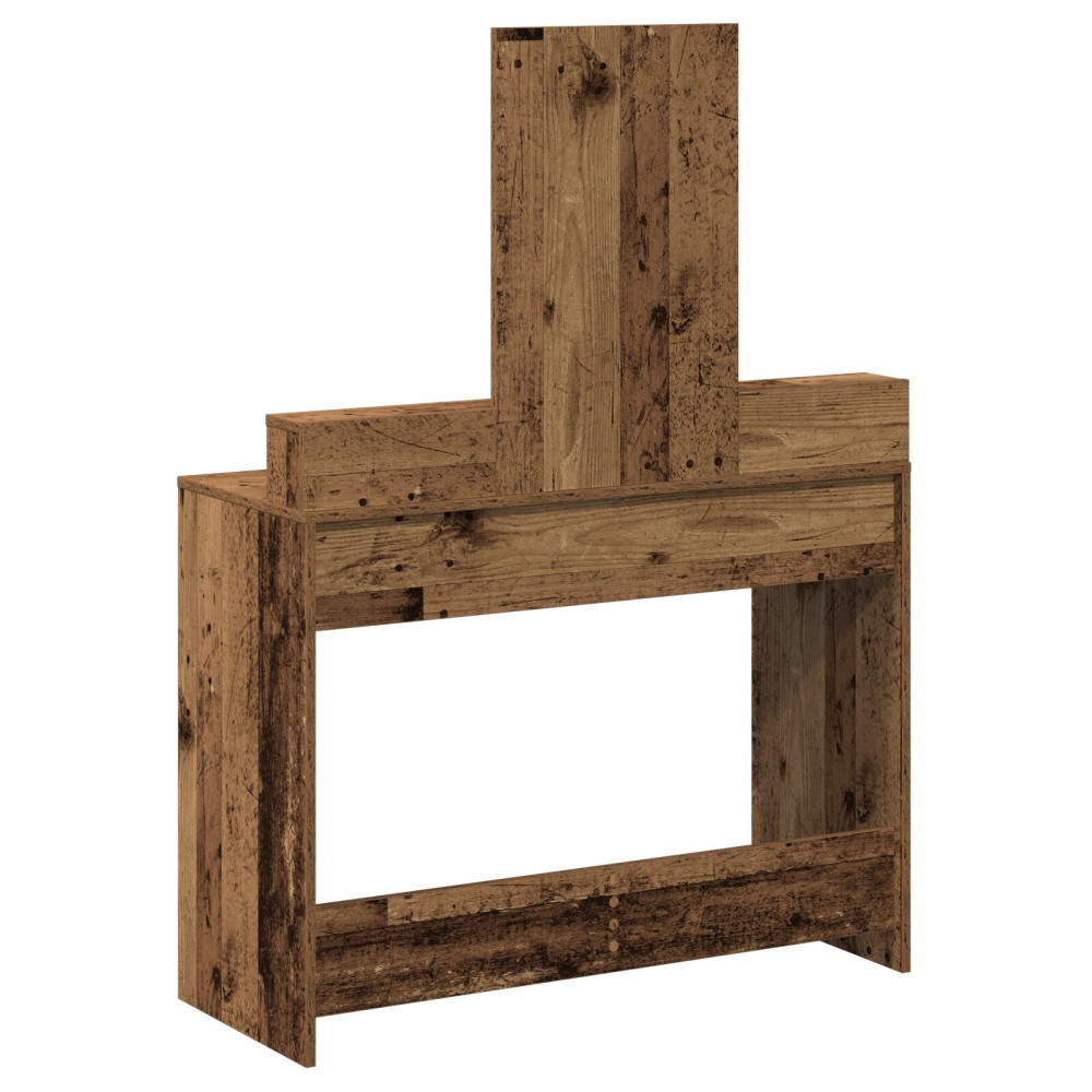 Produktbild för Smyckebord Gammalt trä 100 x 41 x 140 cm Konstruerat trä