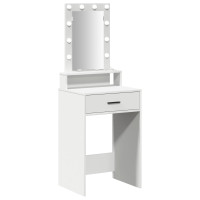 Produktbild för Smyckebord med låda Vit 50 x 41 x 140 cm Konstruerat trä