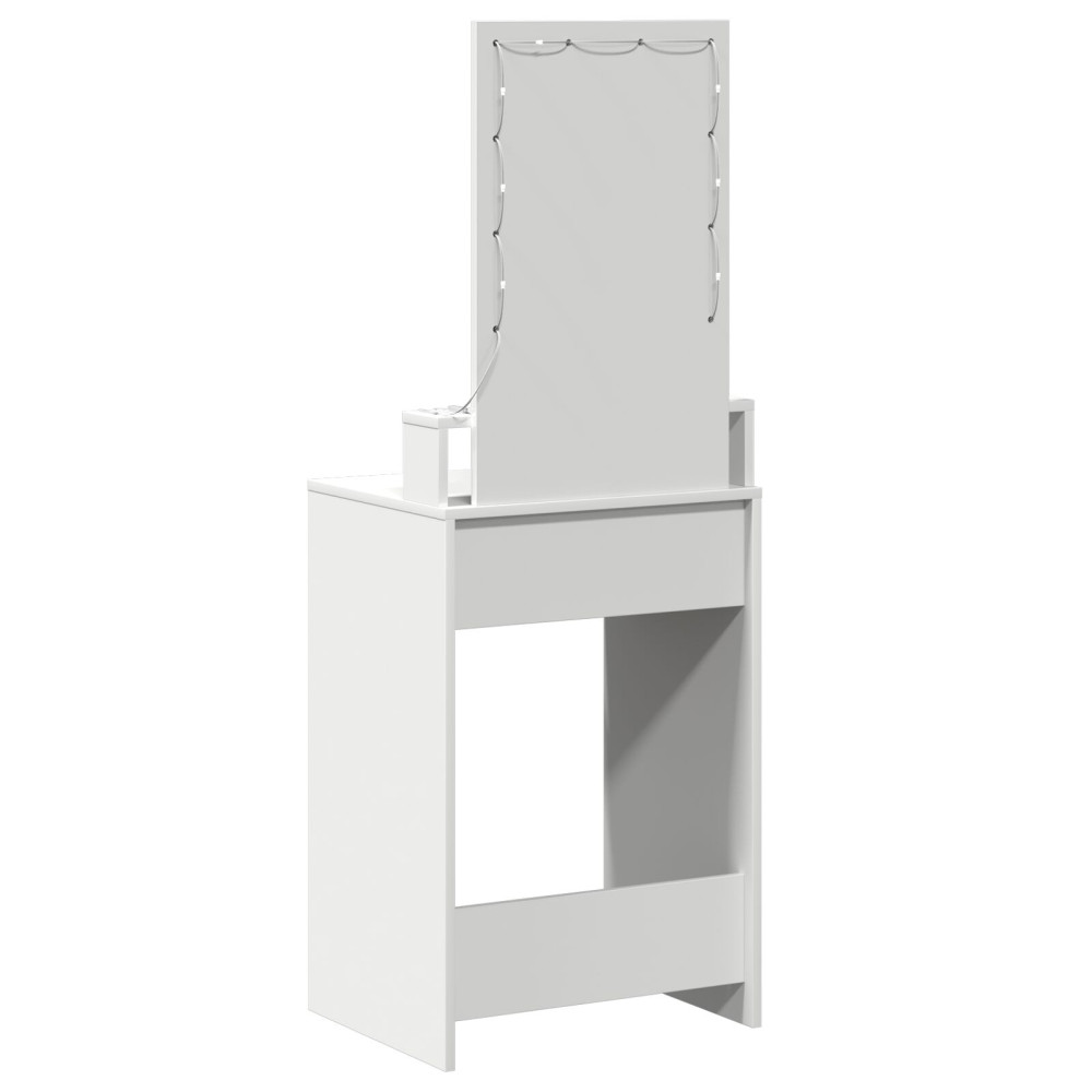 Produktbild för Smyckebord med låda Vit 50 x 41 x 140 cm Konstruerat trä