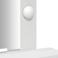 Produktbild för Smyckebord med låda Vit 50 x 41 x 140 cm Konstruerat trä