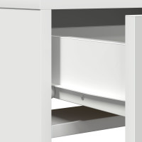 Produktbild för Smyckebord med låda Vit 50 x 41 x 140 cm Konstruerat trä