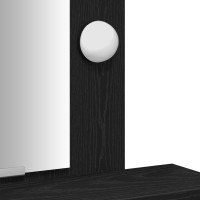 Produktbild för Smyckebord med låda Svart 50 x 41 x 140 cm Konstruerat trä