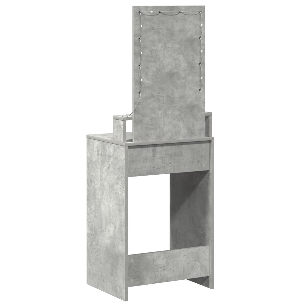 Produktbild för Smyckebord med låda Grå 50 x 41 x 140 cm Konstruerat trä