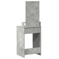 Produktbild för Smyckebord med låda Grå 50 x 41 x 140 cm Konstruerat trä