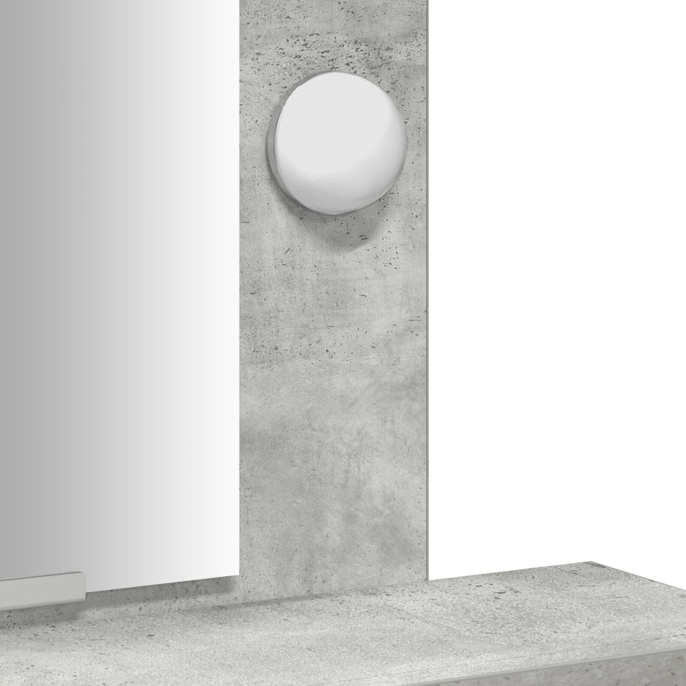 Produktbild för Smyckebord med låda Grå 50 x 41 x 140 cm Konstruerat trä