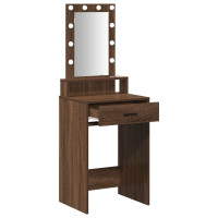 Produktbild för Smyckebord med låda Brun 50 x 41 x 140 cm Konstruerat trä