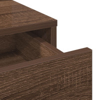 Produktbild för Smyckebord med låda Brun 50 x 41 x 140 cm Konstruerat trä