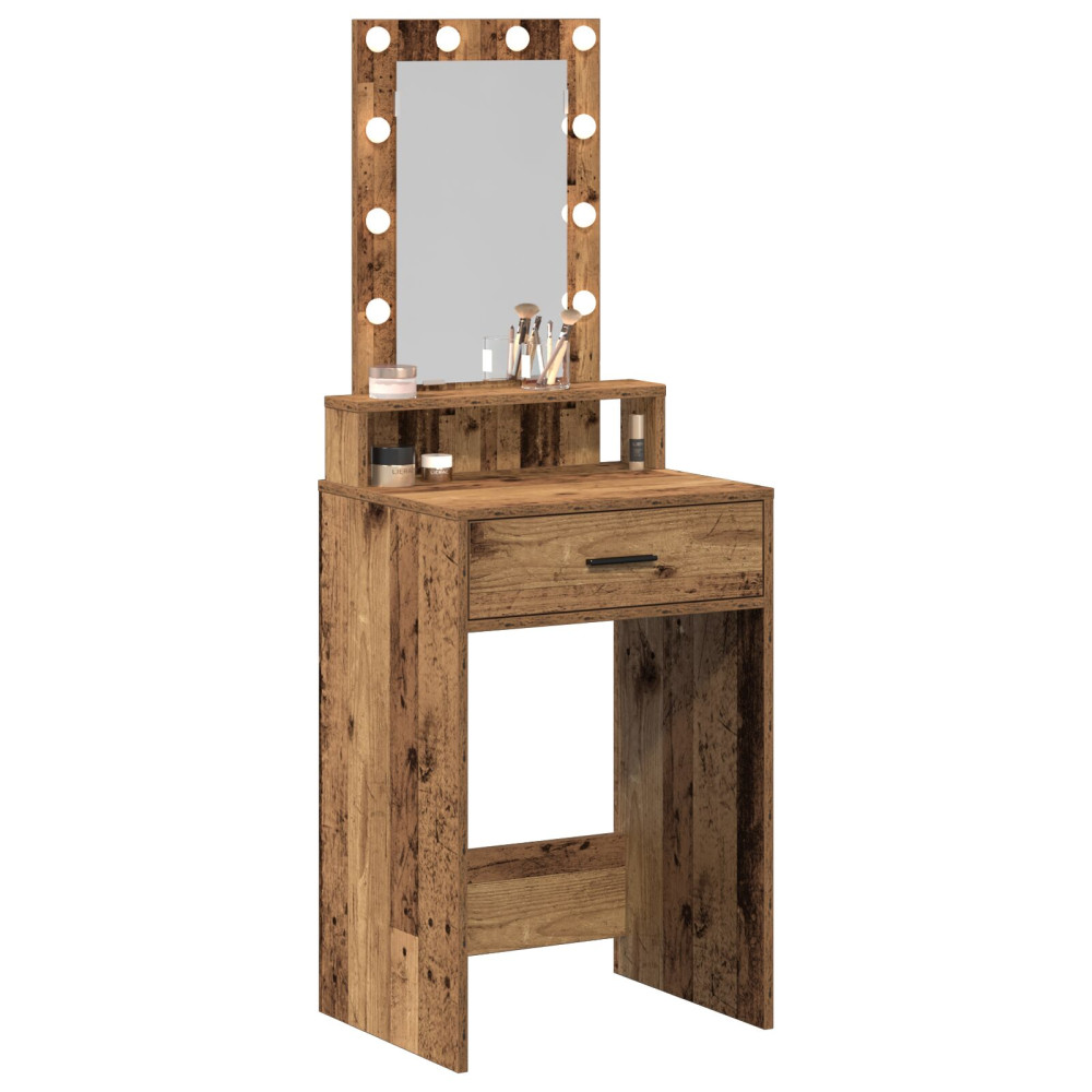 Produktbild för Smyckebord med låda Brun 50 x 41 x 140 cm Konstruerat trä