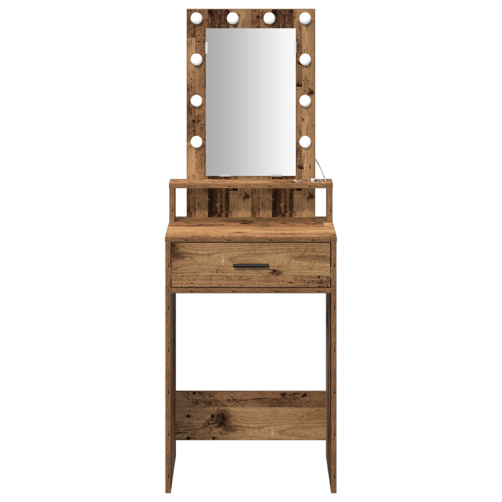 Produktbild för Smyckebord med låda Brun 50 x 41 x 140 cm Konstruerat trä