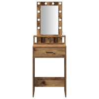 Produktbild för Smyckebord med låda Brun 50 x 41 x 140 cm Konstruerat trä