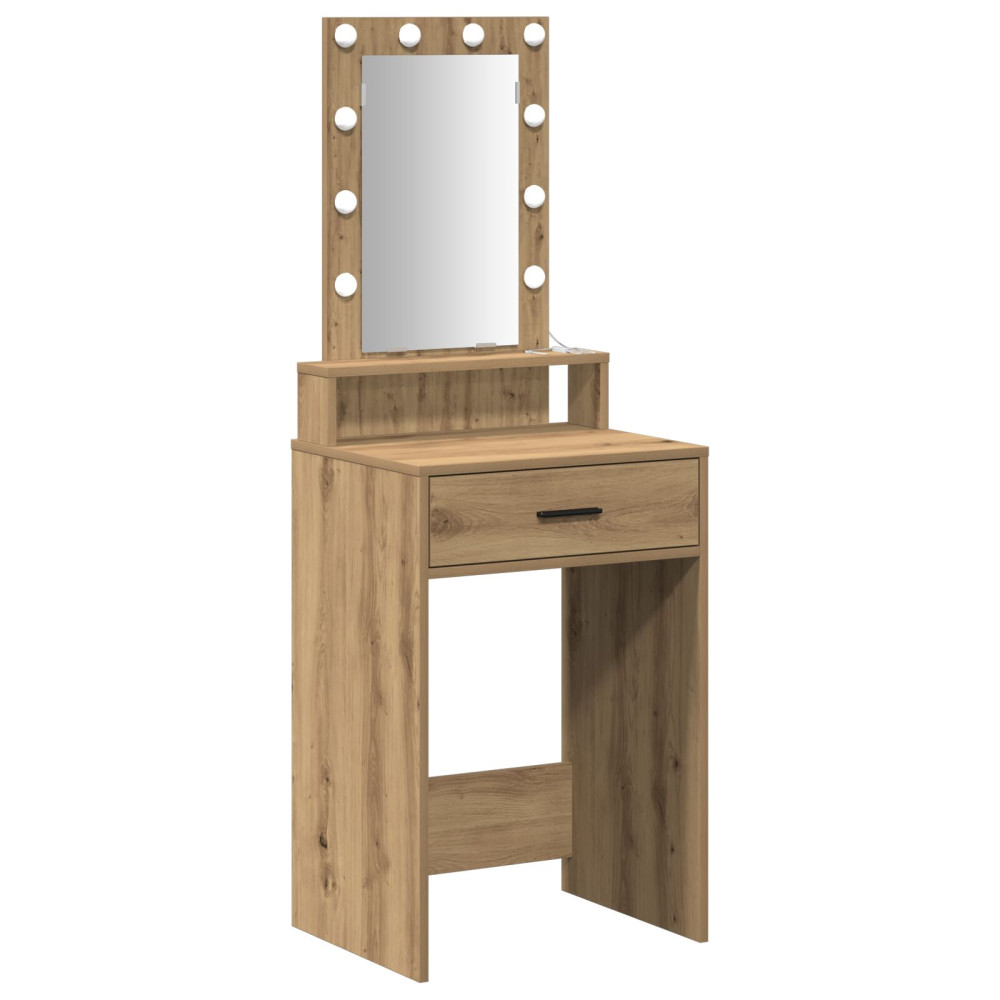 Produktbild för Smyckebord med låda Brun 50 x 41 x 140 cm Konstruerat trä