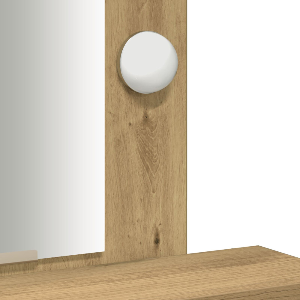 Produktbild för Smyckebord med låda Brun 50 x 41 x 140 cm Konstruerat trä