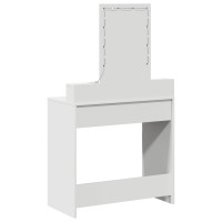Produktbild för Smyckebord med låda Vit 79 x 41 x 140 cm Konstruerat trä
