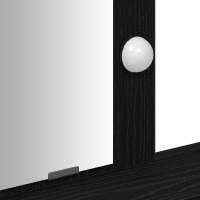Produktbild för Smyckebord med låda Svart 79 x 41 x 140 cm Konstruerat trä