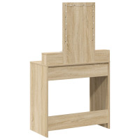 Produktbild för Smyckebord med låda Brun 79 x 41 x 140 cm Konstruerat trä