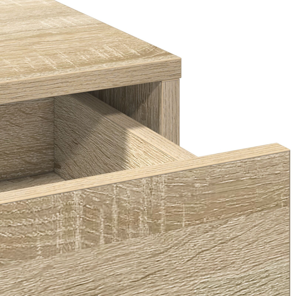 Produktbild för Smyckebord med låda Brun 79 x 41 x 140 cm Konstruerat trä