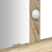 Produktbild för Smyckebord med låda Brun 79 x 41 x 140 cm Konstruerat trä