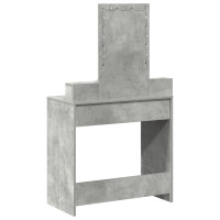 Produktbild för Smyckebord med låda Grå 79 x 41 x 140 cm Konstruerat trä