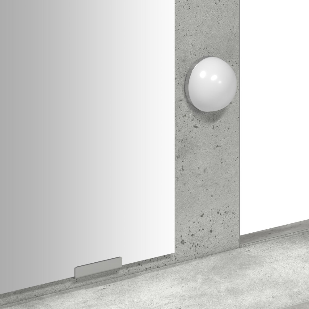 Produktbild för Smyckebord med låda Grå 79 x 41 x 140 cm Konstruerat trä