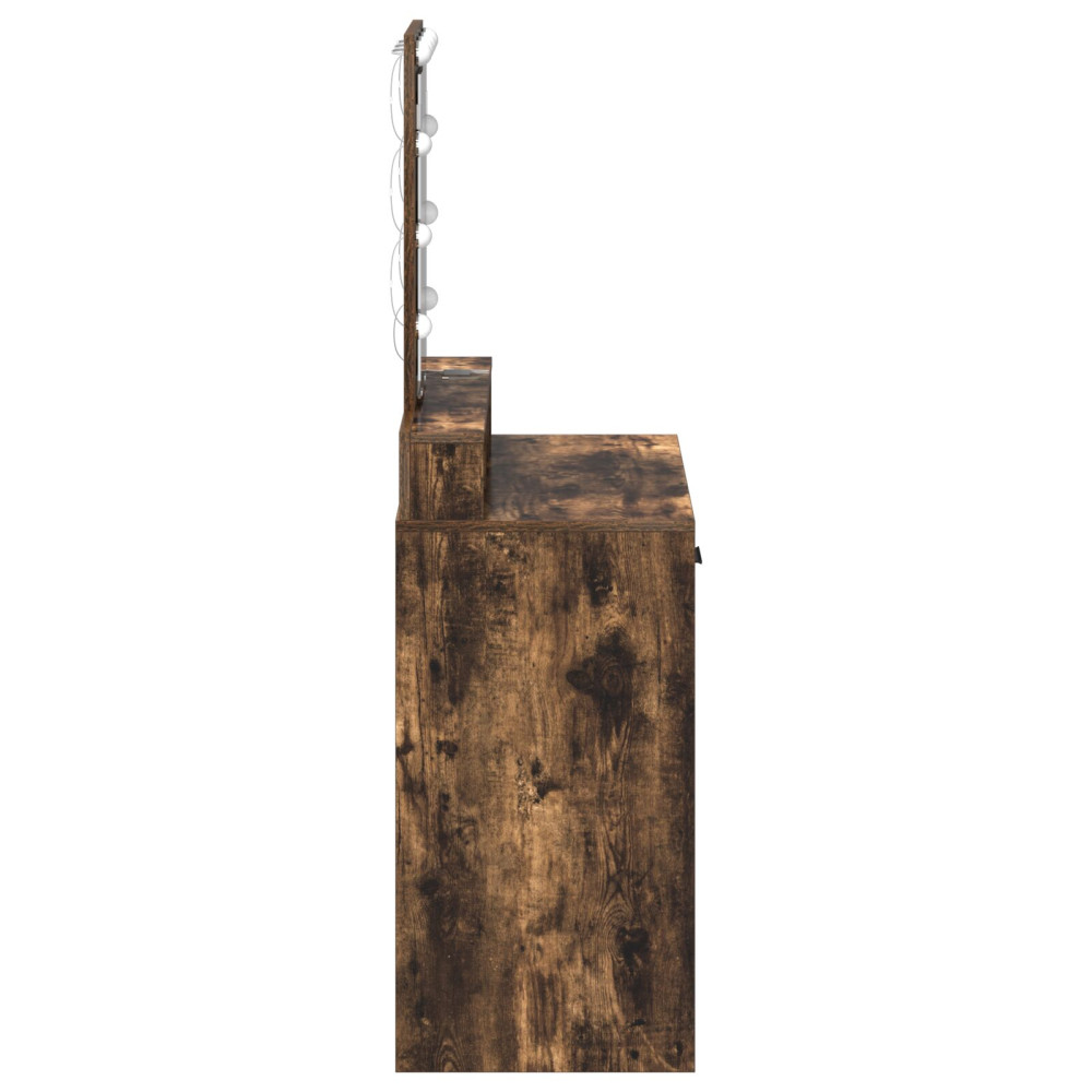 Produktbild för Smyckebord med låda Brun 79 x 41 x 140 cm Konstruerat trä