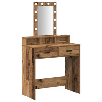 Produktbild för Smyckebord med låda Brun 79 x 41 x 140 cm Konstruerat trä