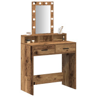 Produktbild för Smyckebord med låda Brun 79 x 41 x 140 cm Konstruerat trä