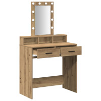 Produktbild för Smyckebord med låda Brun 79 x 41 x 140 cm Konstruerat trä