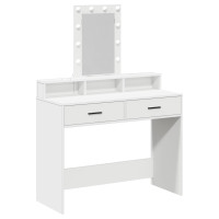 Produktbild för Smyckebord med låda Vit 100 x 41 x 140 cm Konstruerat trä