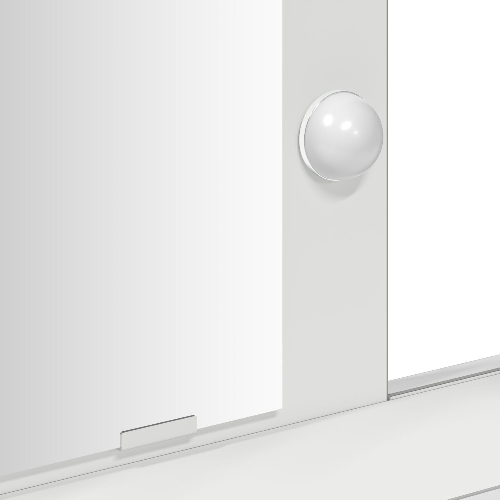 Produktbild för Smyckebord med låda Vit 100 x 41 x 140 cm Konstruerat trä