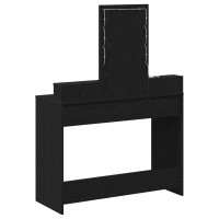 Produktbild för Smyckebord med låda Svart 100 x 41 x 140 cm Konstruerat trä