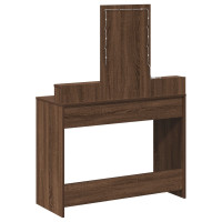 Produktbild för Smyckebord med låda Brun 100 x 41 x 140 cm Konstruerat trä
