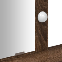 Produktbild för Smyckebord med låda Brun 100 x 41 x 140 cm Konstruerat trä