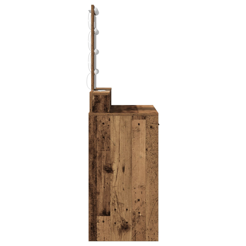 Produktbild för Smyckebord med låda Brun 100 x 41 x 140 cm Konstruerat trä