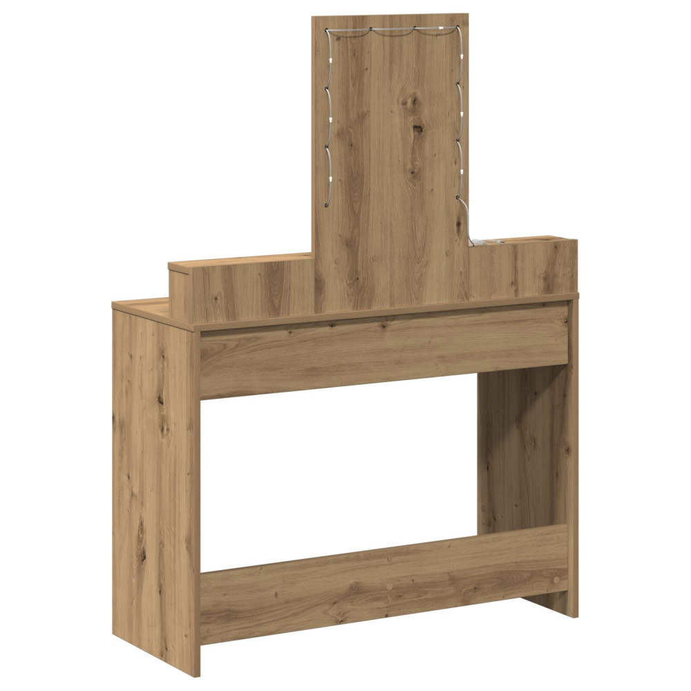 Produktbild för Smyckebord med låda Brun 100 x 41 x 140 cm Konstruerat trä
