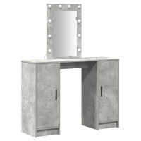 Produktbild för Smyckebord med dörr Ljusgrå 102 x 33 x 135 cm Konstruerat trä