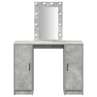 Produktbild för Smyckebord med dörr Ljusgrå 102 x 33 x 135 cm Konstruerat trä