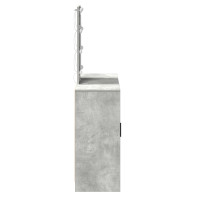 Produktbild för Smyckebord med dörr Ljusgrå 102 x 33 x 135 cm Konstruerat trä