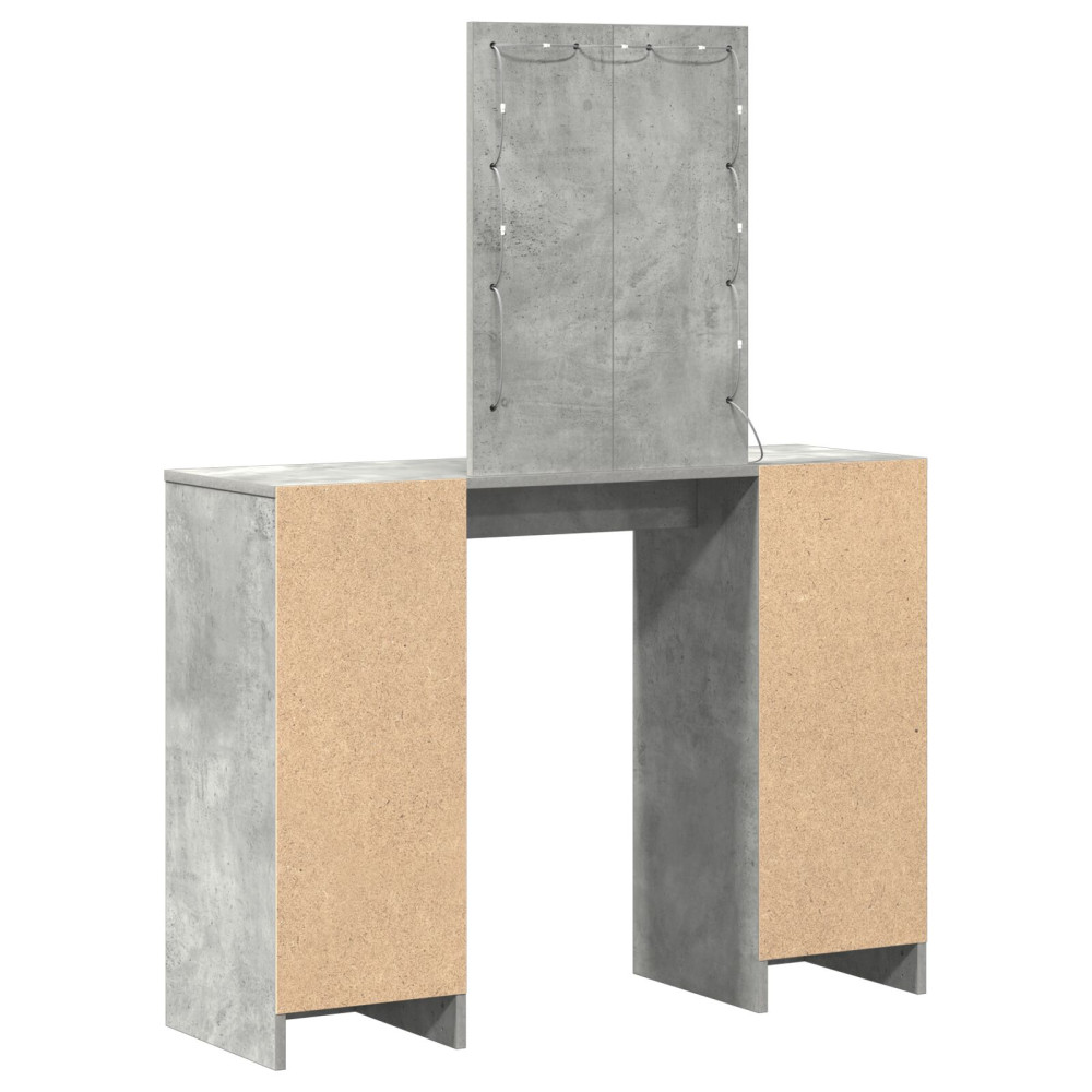 Produktbild för Smyckebord med dörr Ljusgrå 102 x 33 x 135 cm Konstruerat trä