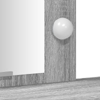Produktbild för Smyckebord med lagring Grå 102 x 33 x 135 cm Konstruerat trä