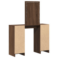Produktbild för Smyckebord med lagring Brun 102 x 33 x 135 cm Konstruerat trä