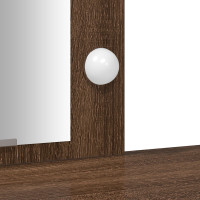 Produktbild för Smyckebord med lagring Brun 102 x 33 x 135 cm Konstruerat trä