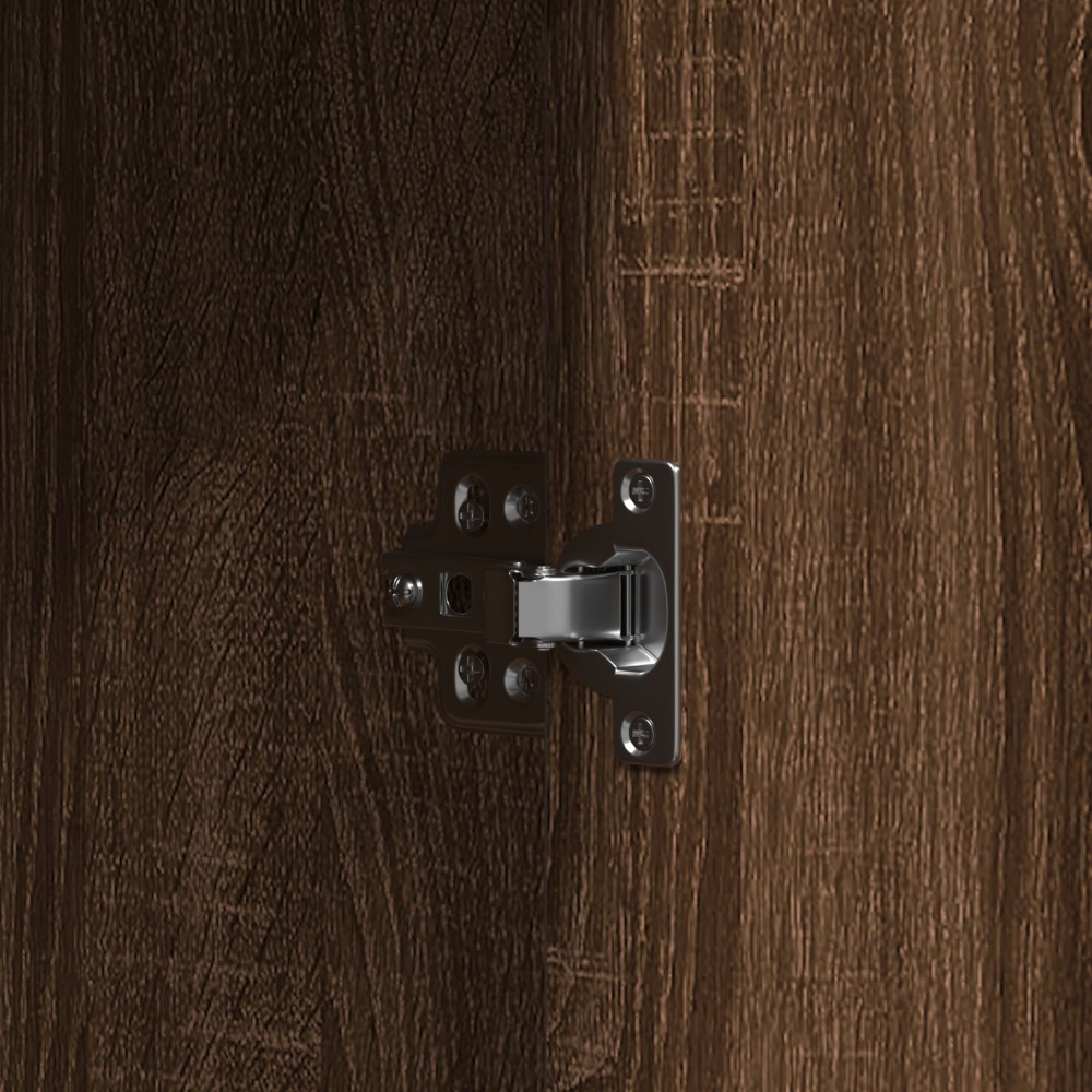 Produktbild för Smyckebord med lagring Brun 102 x 33 x 135 cm Konstruerat trä