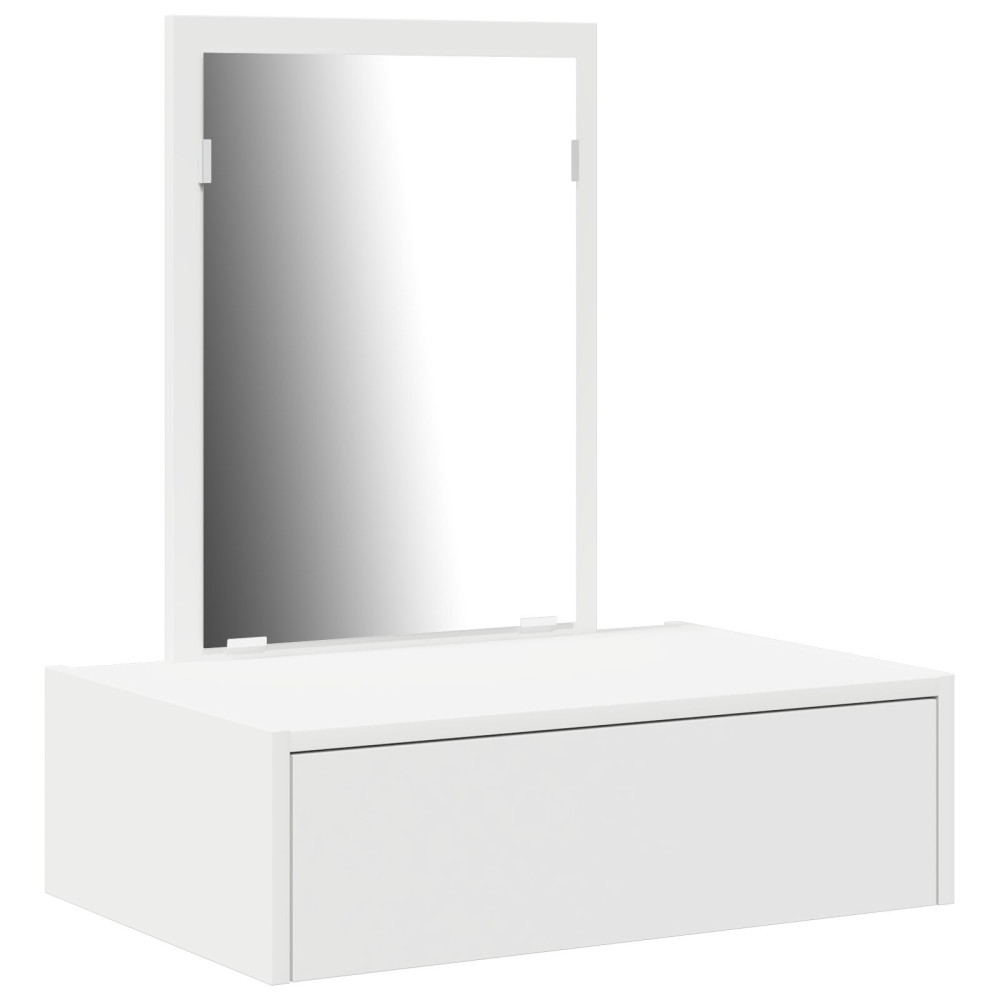 Produktbild för Smyckebord med låda Vit 60 x 40 x 70 cm Konstruerat trä