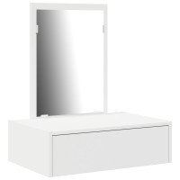 Produktbild för Smyckebord med låda Vit 60 x 40 x 70 cm Konstruerat trä