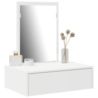 Produktbild för Smyckebord med låda Vit 60 x 40 x 70 cm Konstruerat trä