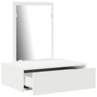 Produktbild för Smyckebord med låda Vit 60 x 40 x 70 cm Konstruerat trä