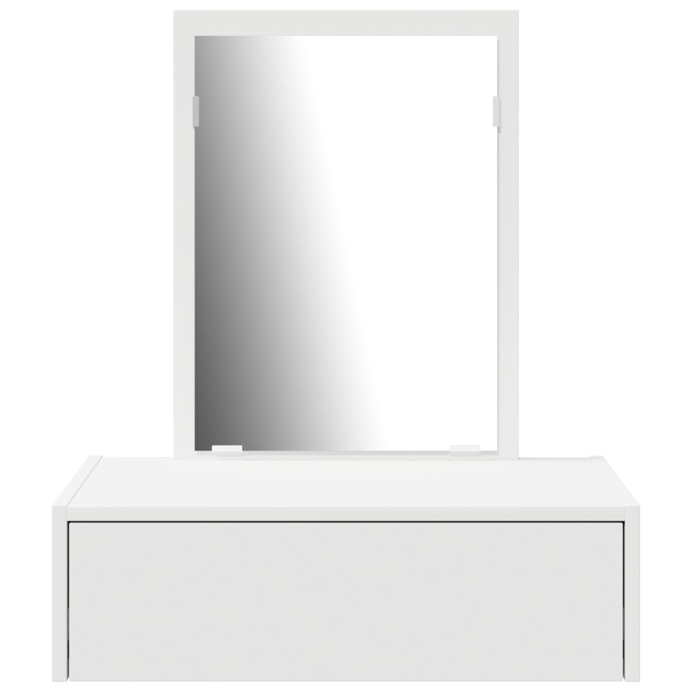Produktbild för Smyckebord med låda Vit 60 x 40 x 70 cm Konstruerat trä