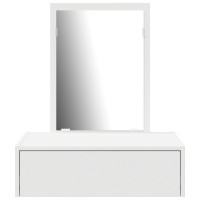 Produktbild för Smyckebord med låda Vit 60 x 40 x 70 cm Konstruerat trä