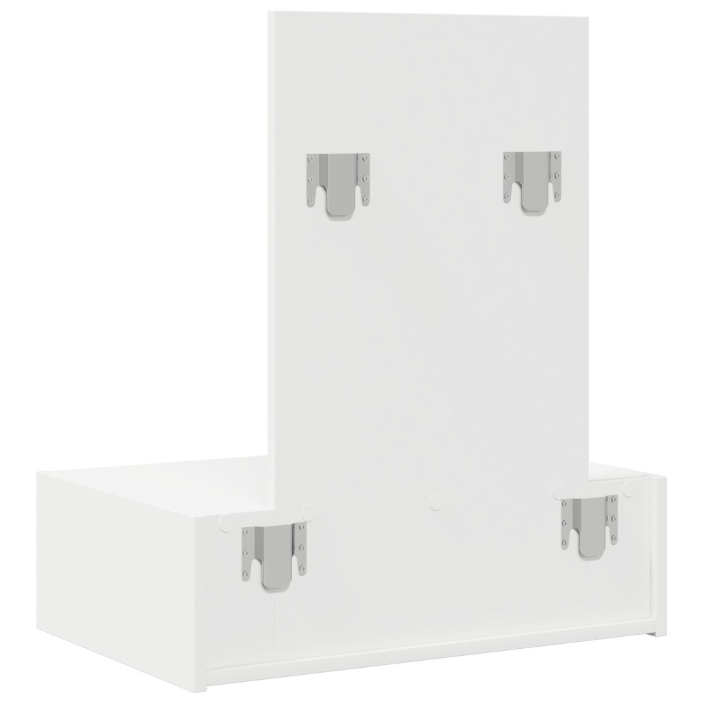 Produktbild för Smyckebord med låda Vit 60 x 40 x 70 cm Konstruerat trä